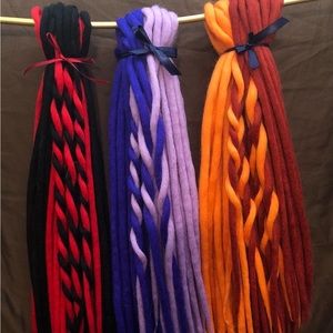 Wool dreads in fall colors!